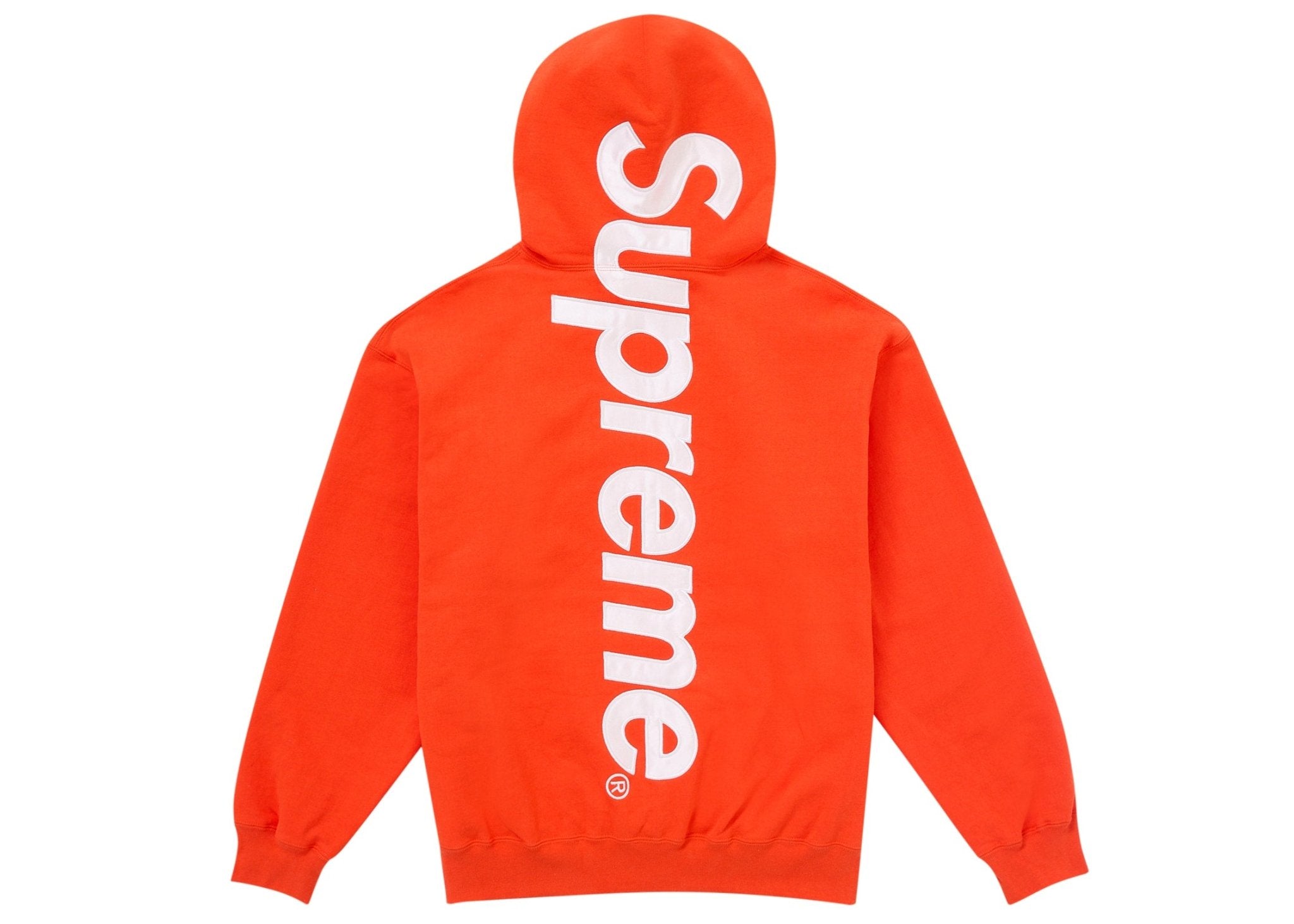 Supreme Satin Applique Hooded Sweatshirt FW24 Bright Orange - Supreme - OFFseason 衣服 - 