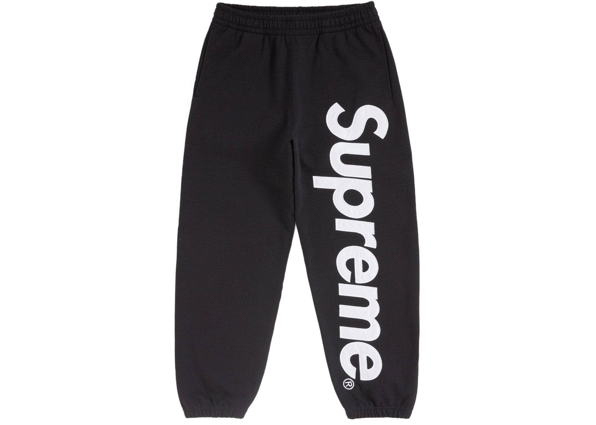 Supreme Satin Applique Sweatpant FW24 Black - Supreme - OFFseason 衣服 - 