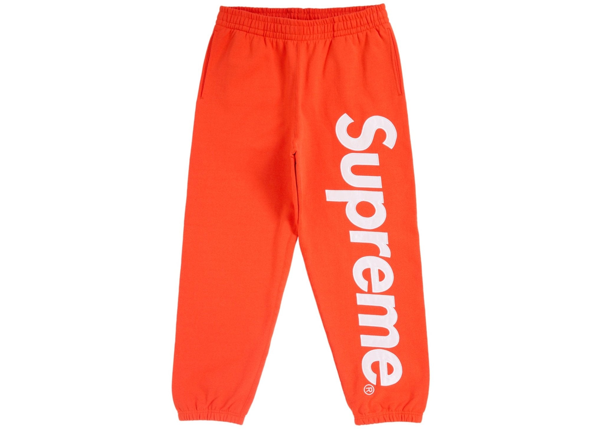 Supreme Satin Applique Sweatpant FW24 Bright Orange - Supreme - OFFseason 衣服 - 