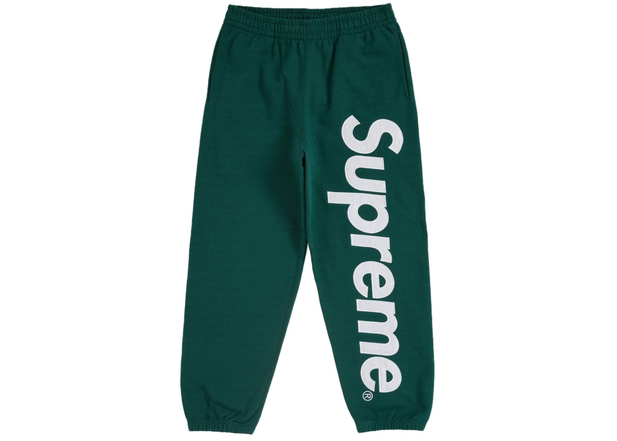 Supreme Satin Applique Sweatpant FW24 Dark Green - Supreme - OFFseason 衣服 - 