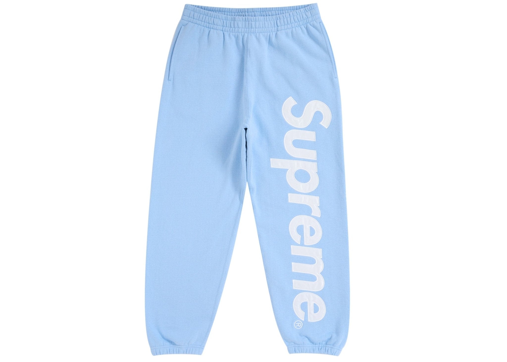 Supreme Satin Applique Sweatpant FW24 Light Blue - Supreme - OFFseason 衣服 - 